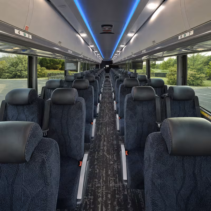 40-56 Passenger Charter Bus Interior