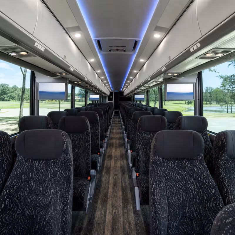 40-56 Passenger Charter Bus Interior