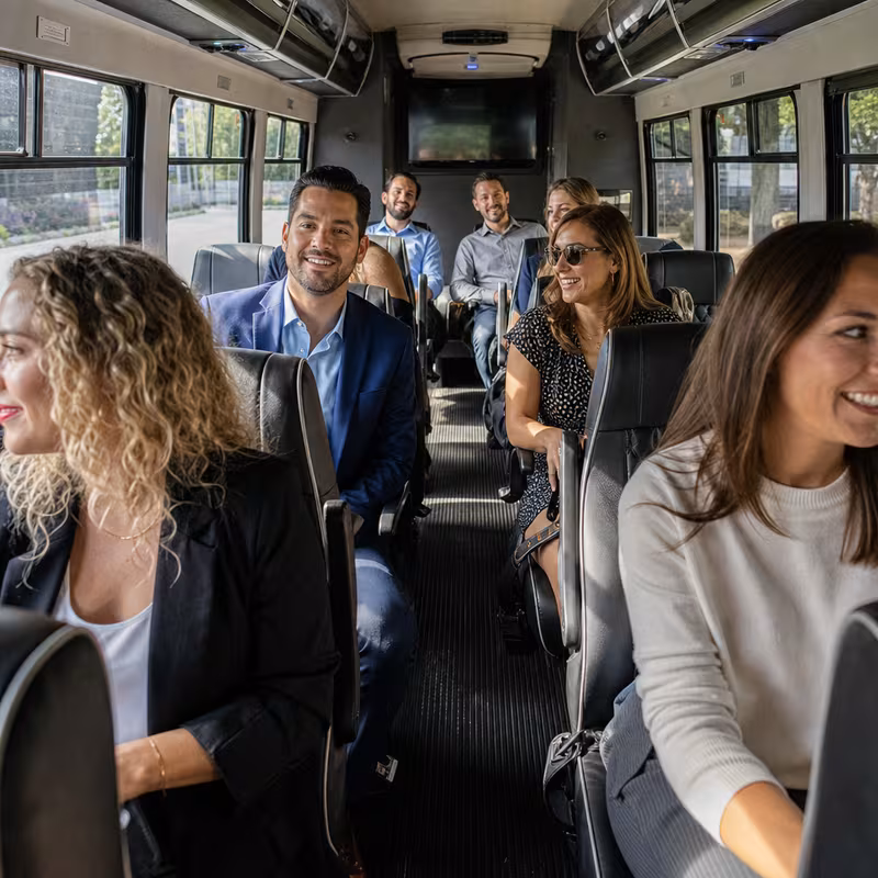 Black Mercedes Sprinter van staged for an San Jose Corporate Transportation group