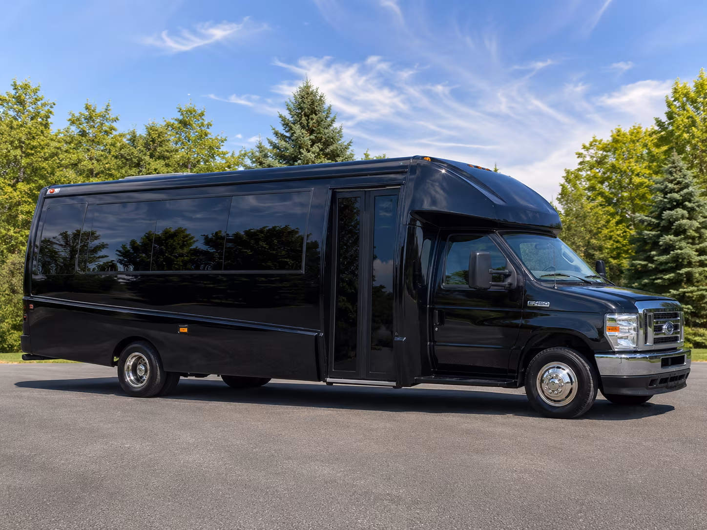 San Jose Airport Shuttle & Transportation party bus interior