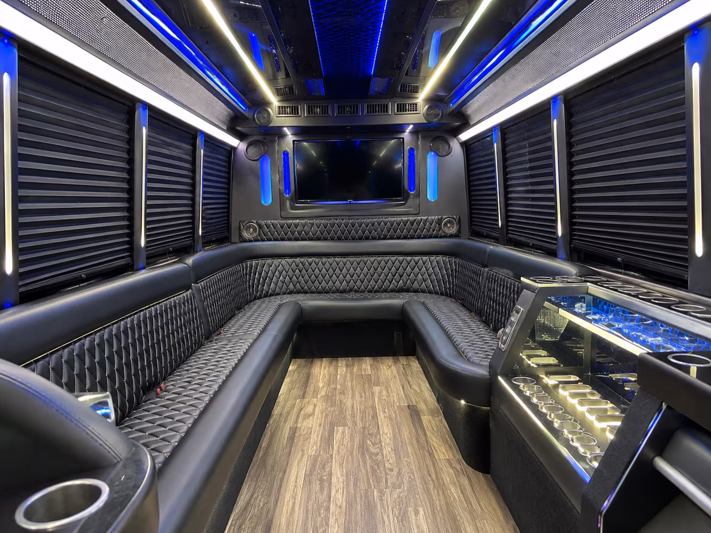 San Jose Birthday, Sweet 16, & Quinceañera Transportation party bus exterior
