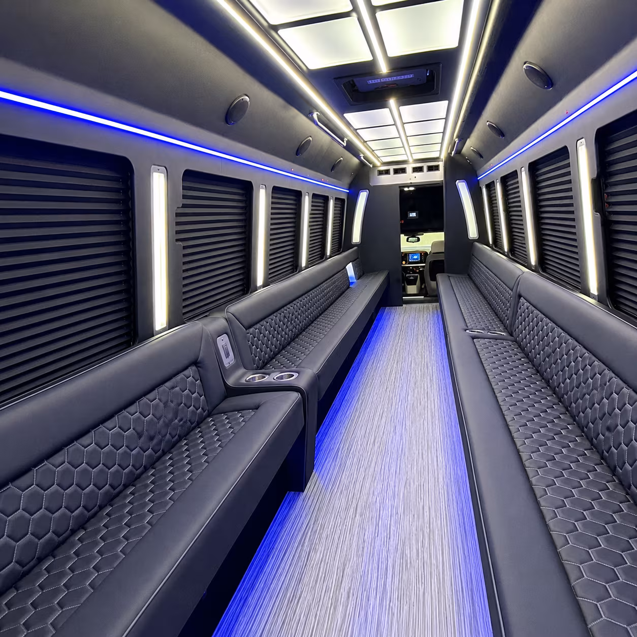 San Jose Birthday, Sweet 16, & Quinceañera Transportation party bus exterior