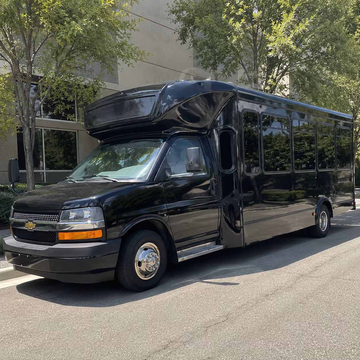 San Jose Private Event Transportation party bus exterior