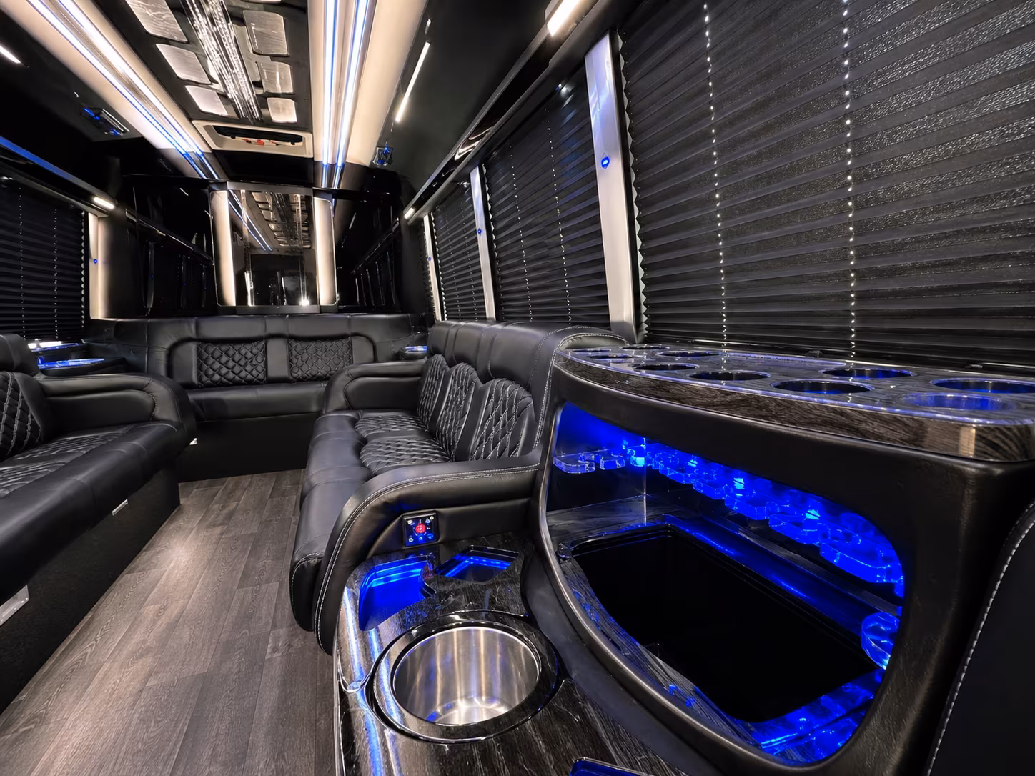 San Jose Private Event Transportation party bus exterior