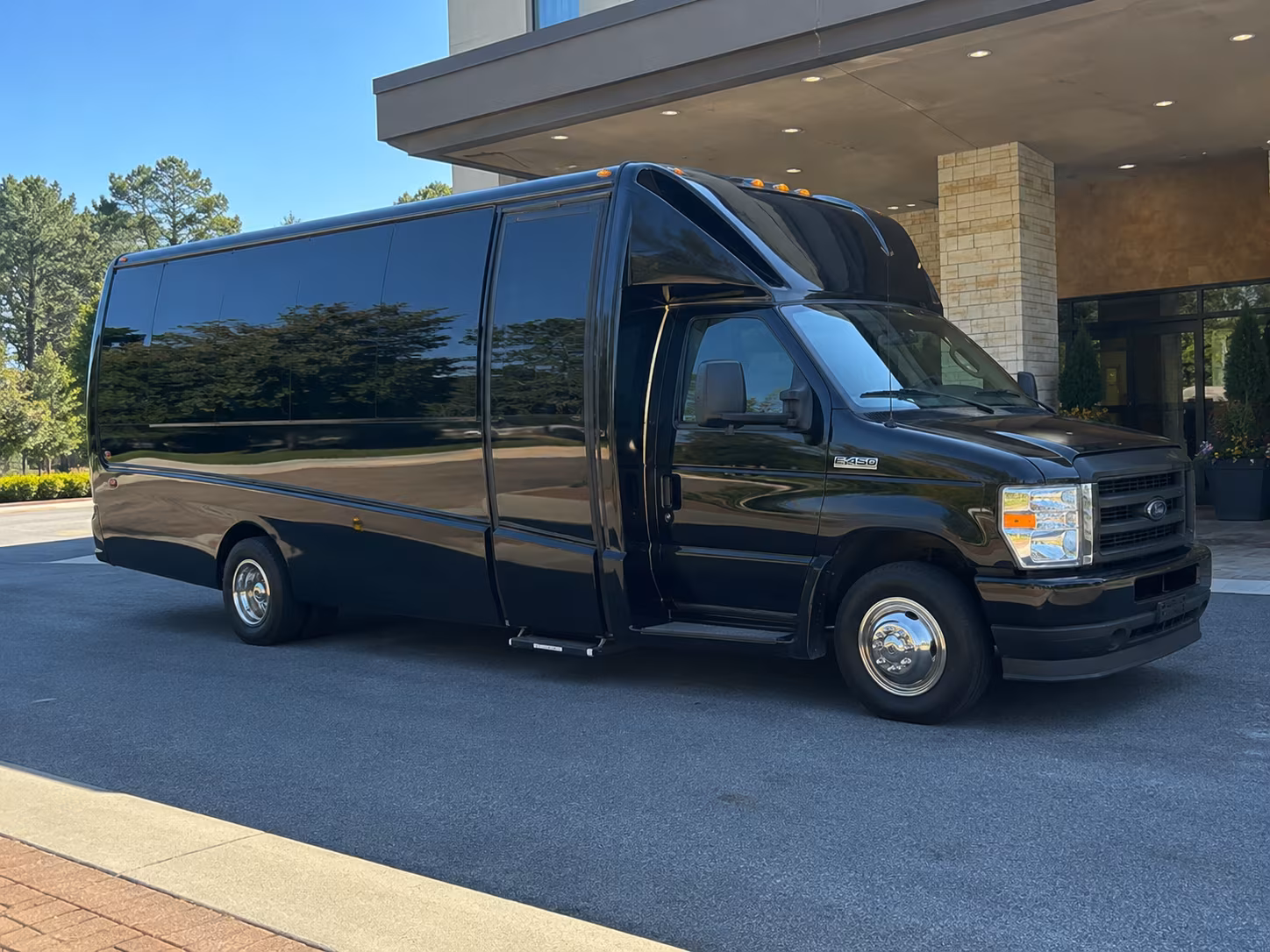San Jose School Event Transportation party bus exterior