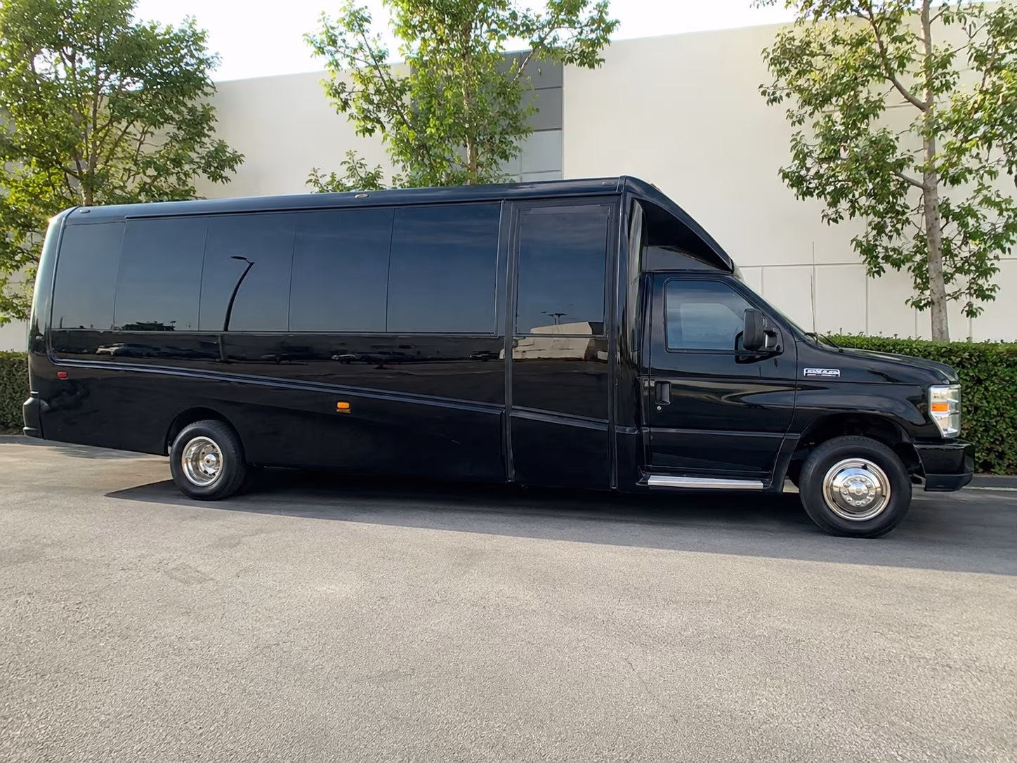 San Jose School Event Transportation party bus exterior