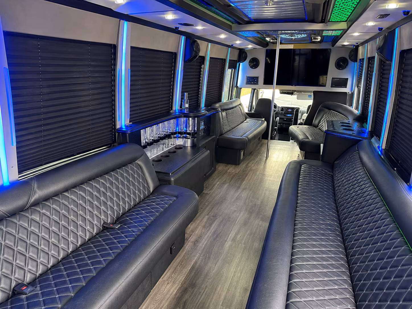 San Jose Sporting Event Transportation party bus exterior