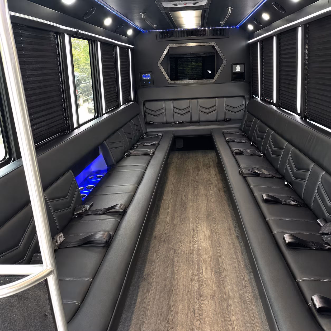 San Jose Sporting Event Transportation party bus exterior