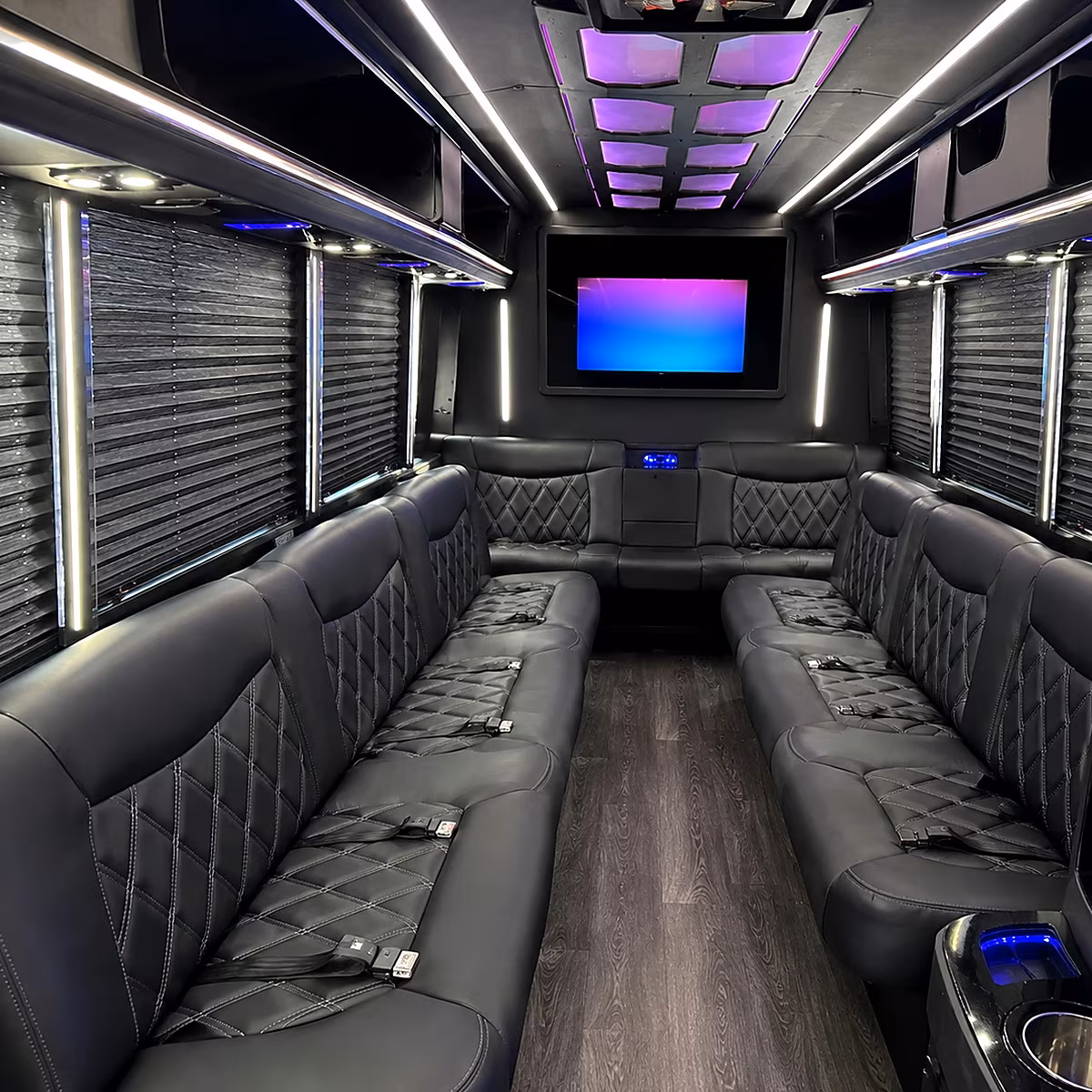 San Jose Sporting Event Transportation onboard seating