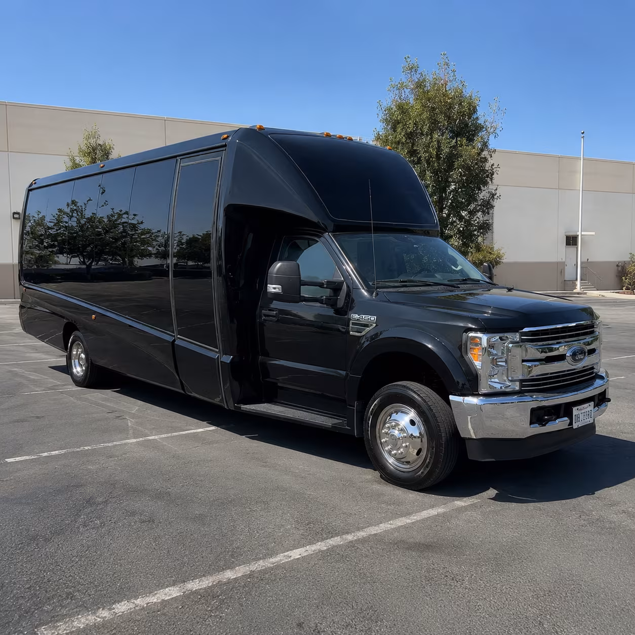 San Jose Sporting Event Transportation party bus exterior