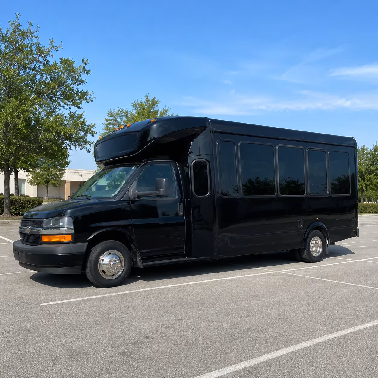 San Jose Wedding Transportation party bus exterior