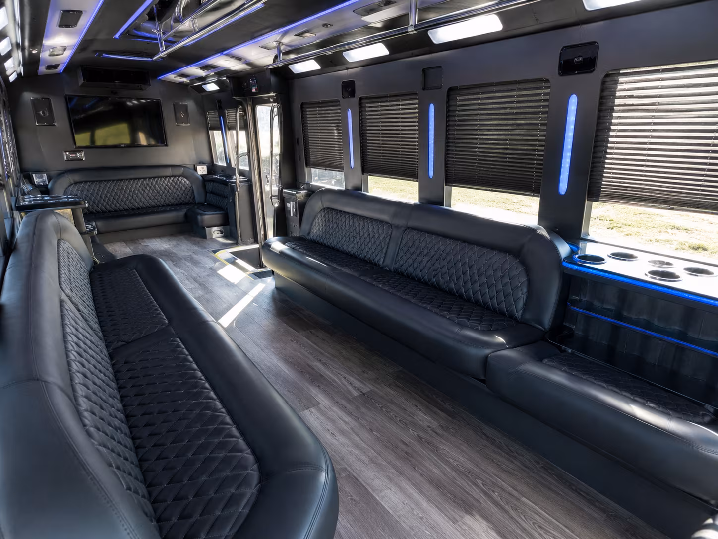 San Jose Wedding Transportation party bus exterior