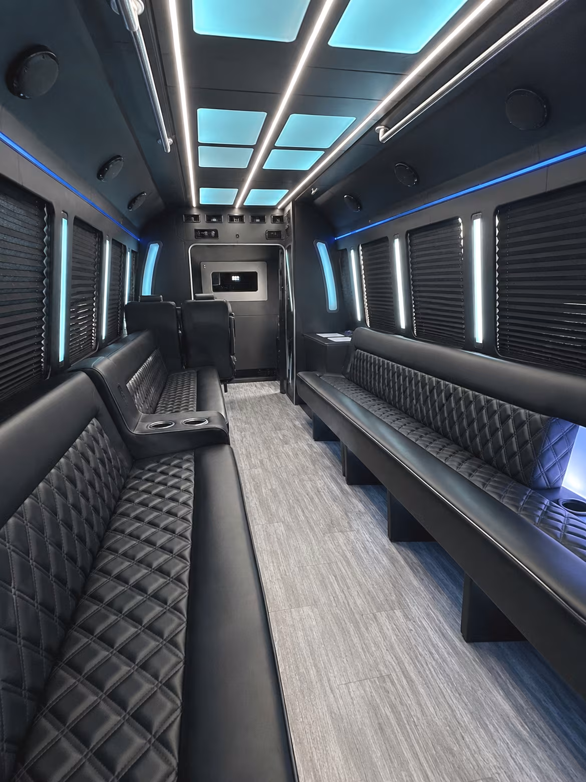 San Jose Wedding Transportation party bus interior