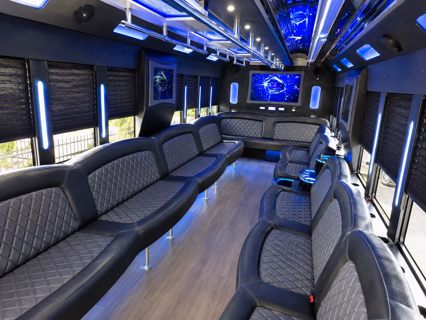 San Jose Wedding Transportation party bus exterior