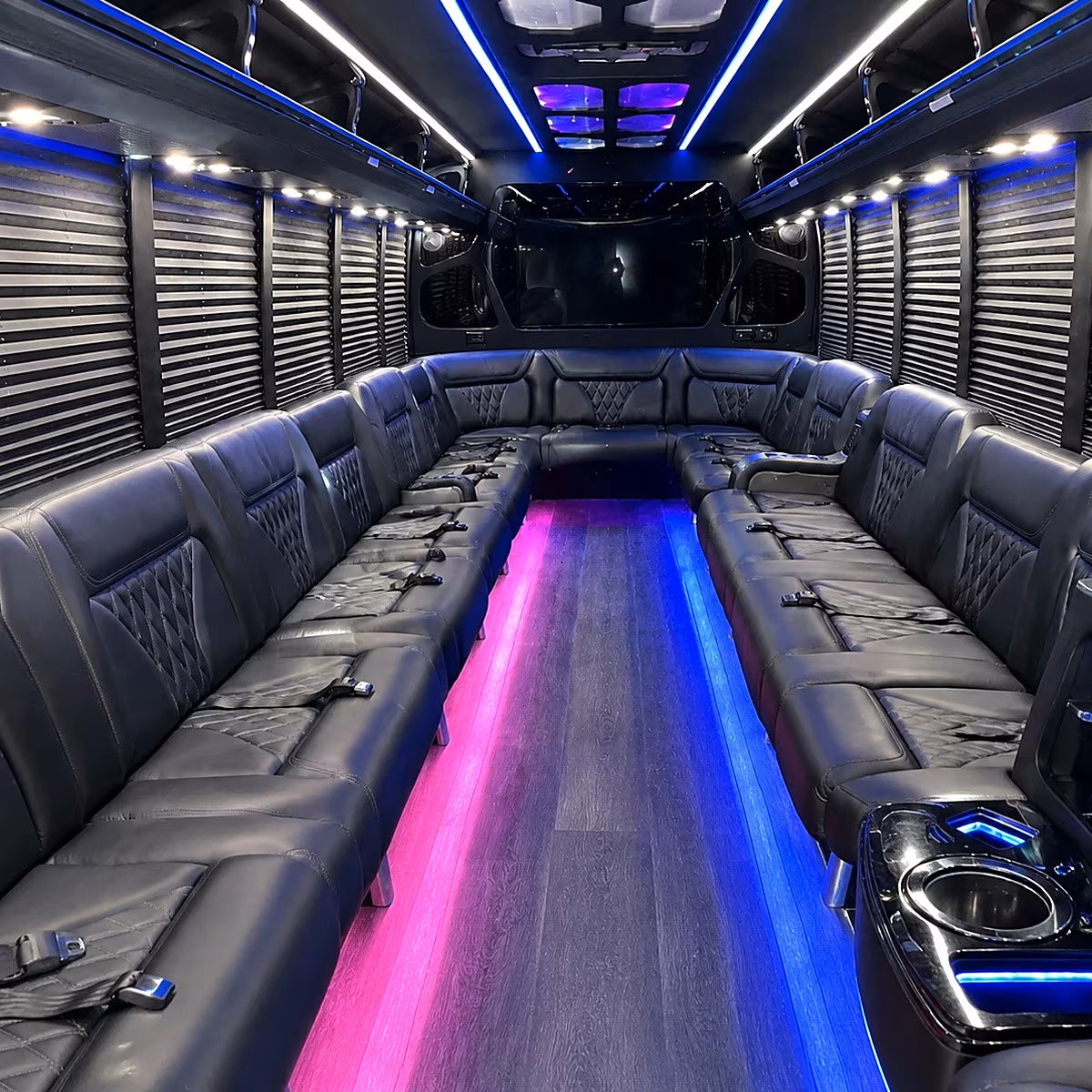 San Jose Winery Tour & Pub Crawl Transportation party bus interior